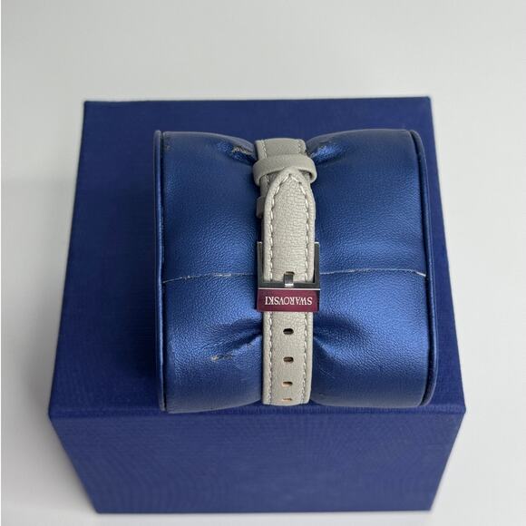 SWAROVSKI GRAY LEATHER MOTHER OF PEARL DIAL WATCH main image 9